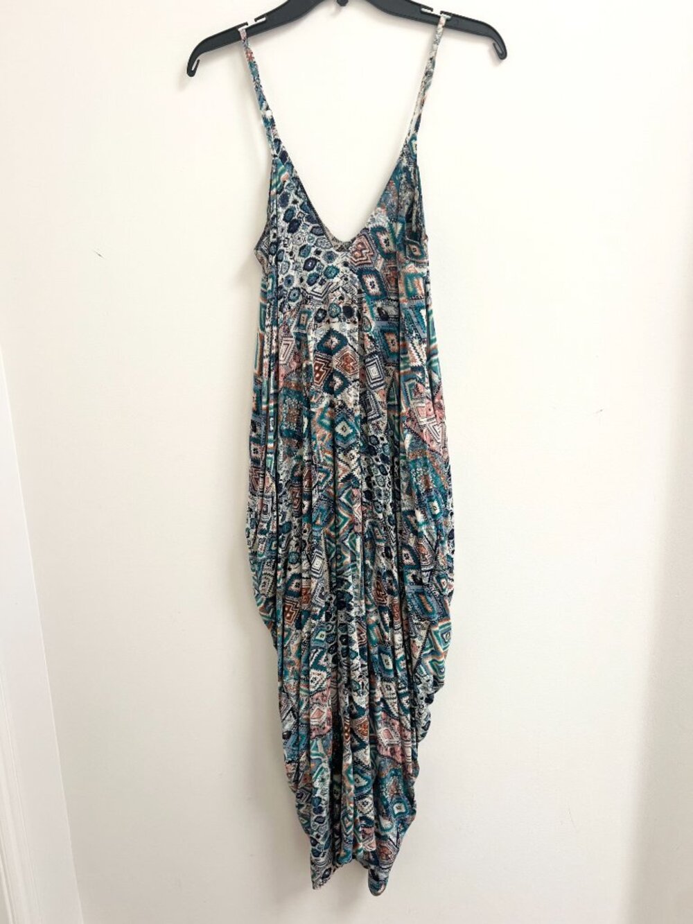 May & Maya Boho Geometric Parachute Dress Midi Pockets Aztec - Picture 7 of 8